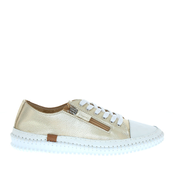 Nu X Neo Gold Flotter Leather Sneaker
