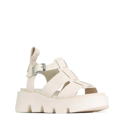 EOS Kailan Bone Leather Platform Wedge Sandal
