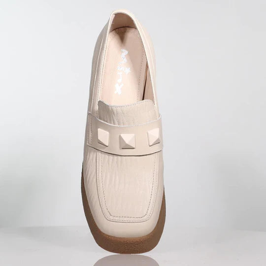 Minx Kendra Ivory Quilted Leather Shoe