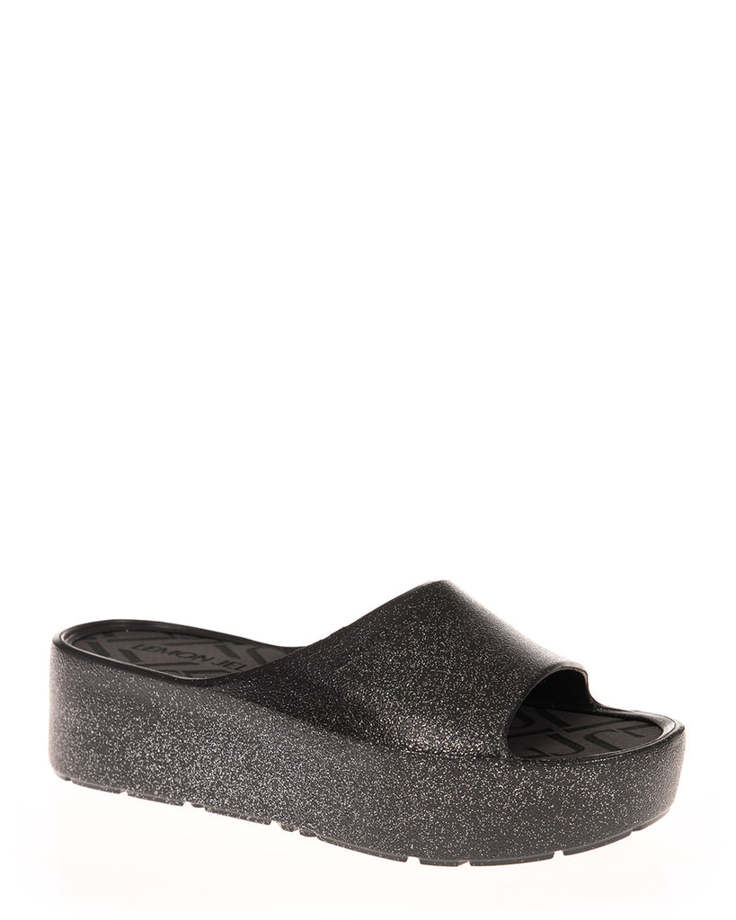 Lemon Jelly Fiorella Black Platform Slide
