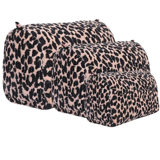 CYC Jungle Velvet Leopard Brown Travel Set 3 Piece