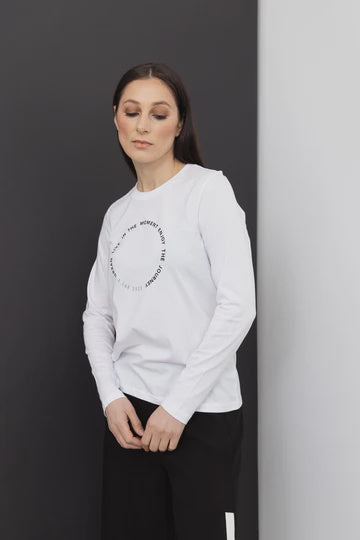 X LAB Live in the Moment Tee White/Black Print