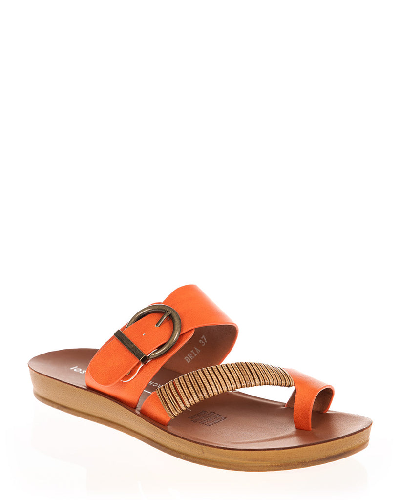 Los Cabos Bria Tangerine Orange Sandals