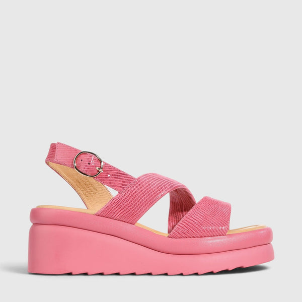 EOS Menorla Melon Leather Platform Sandal
