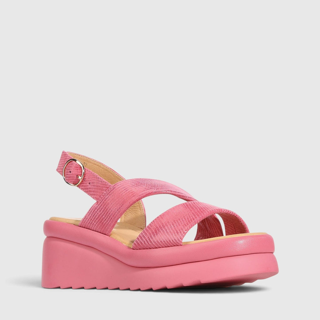 EOS Menorla Melon Leather Platform Sandal