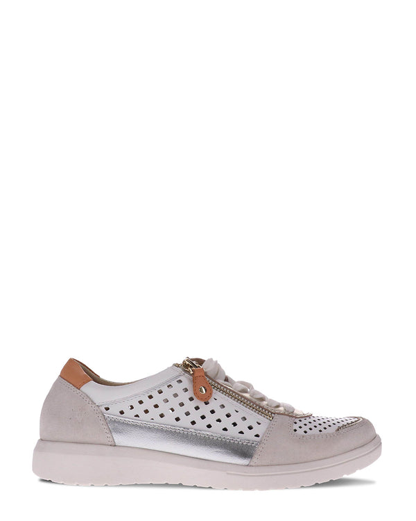 Mia Vita Baxley White/Apricot Sneaker