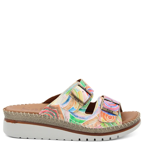 Sala Europe Oasis Slide Swirl Multi Leather