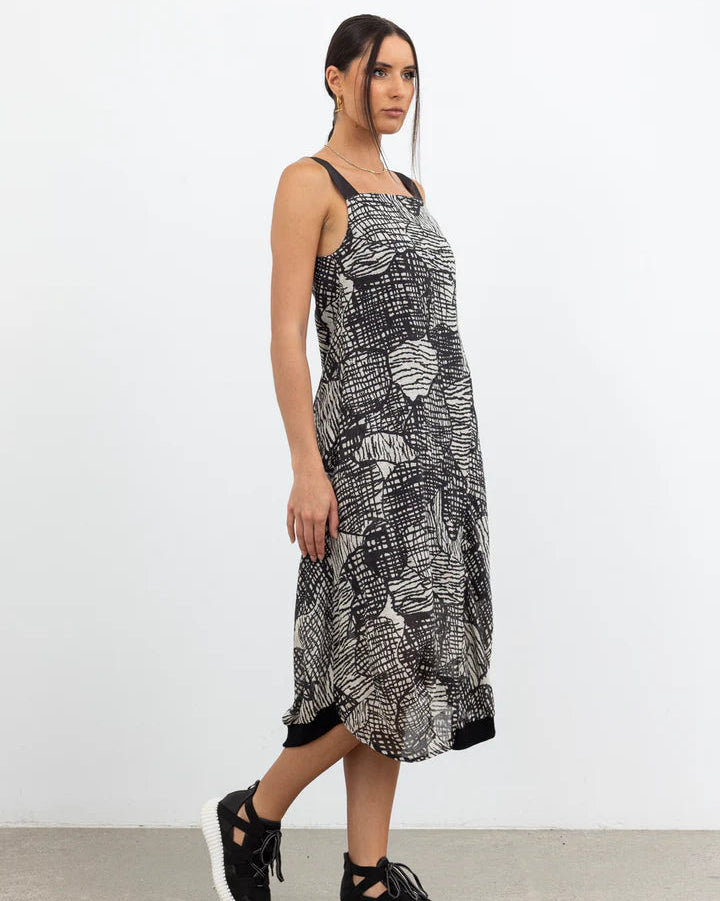 X.LAB Pixelated Pattern Print Dress