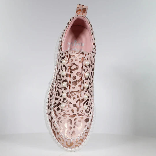 Minx Pearizie Blush Leopard Metallic Sneaker