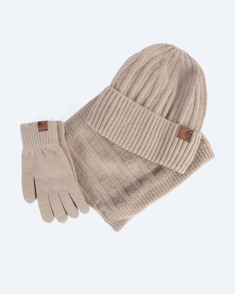 Pepe Moll 252851 Cream Hat Gloves & Neck Cowl Set