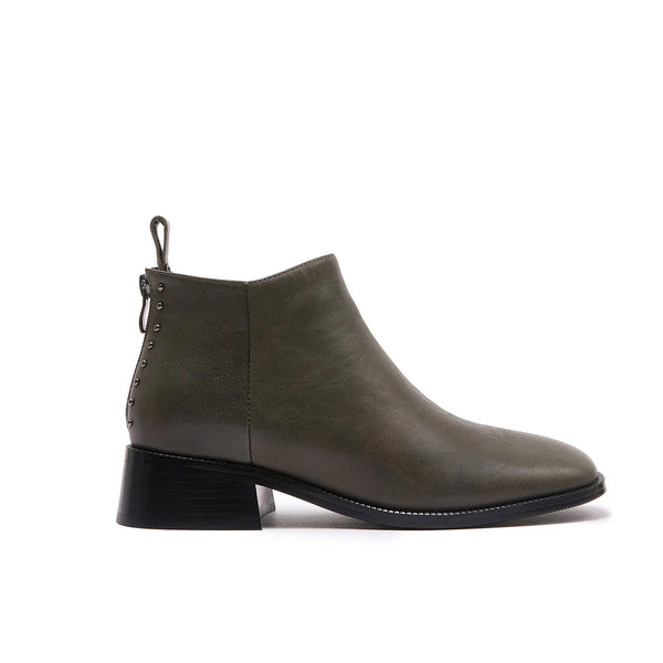 Minx Pippity Pop Khaki Wax Ankle Boot