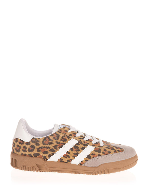 Plumaflex P35009N Tierra Leopard Low Line Leather Sneaker