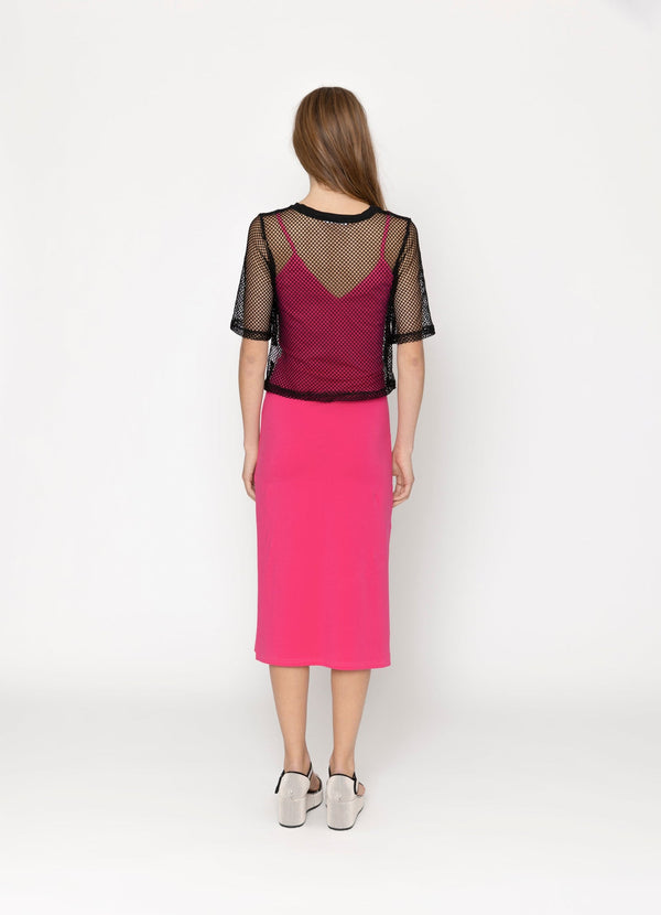 Two by Two Arrow Mesh Top Black