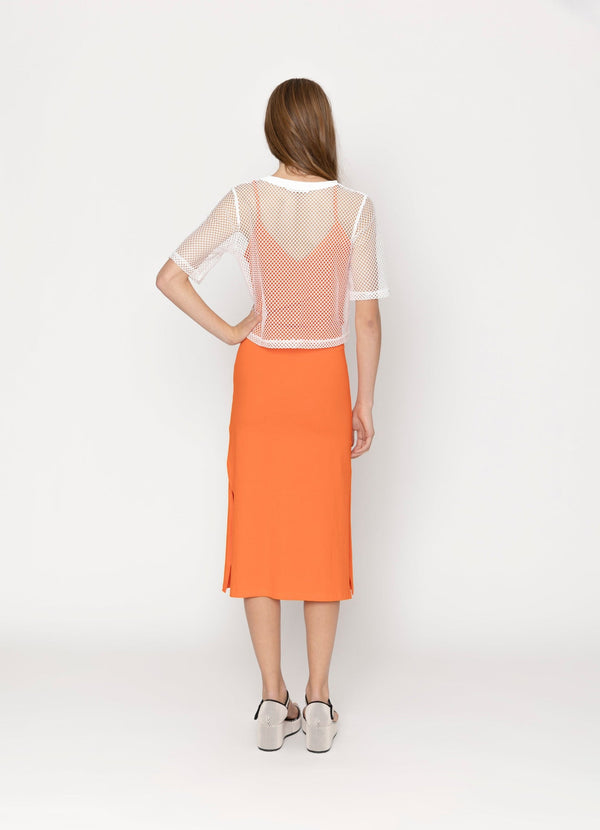 Two by Two Arrow Mesh Top White
