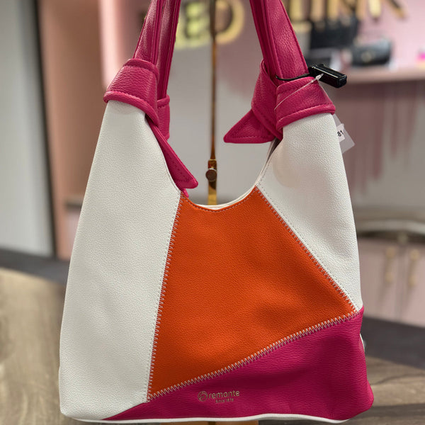 Remonte Q0720/81 Taylor White/Pink/Orange Tote Bag