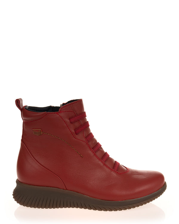 On Foot 70013 Rojo Leather Ankle Boot