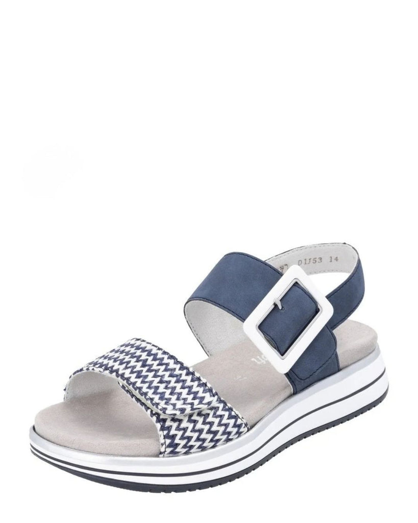 Remonte D1J53-14 Sam Blue Leather Combination Sandal