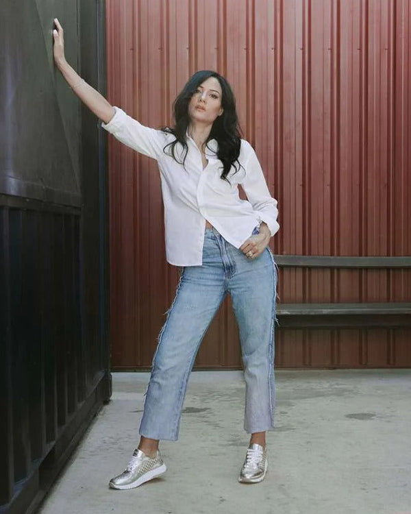 Revere Los Angeles Gold Multi Wide Fit Sneaker