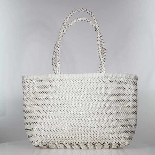 Minx The Riviera Tote Bag Ivory/Tan Weave