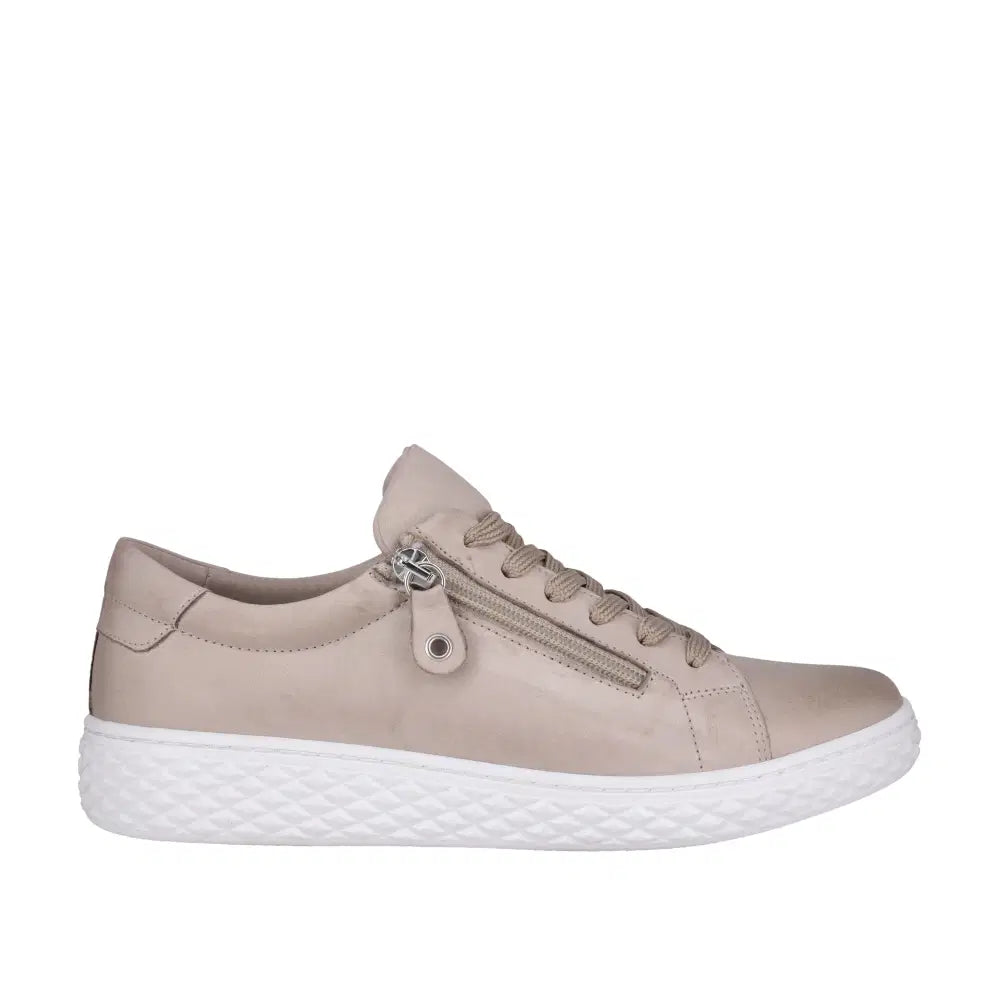 Cabello Life Style Rose in Stone Leather Casual Sneaker