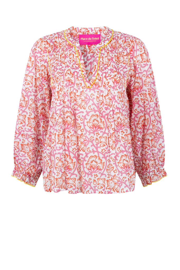 Place du Soleil Red Rossa Blouse