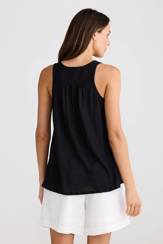 Shanty SH24219-1 Livorno Black Linen Singlet