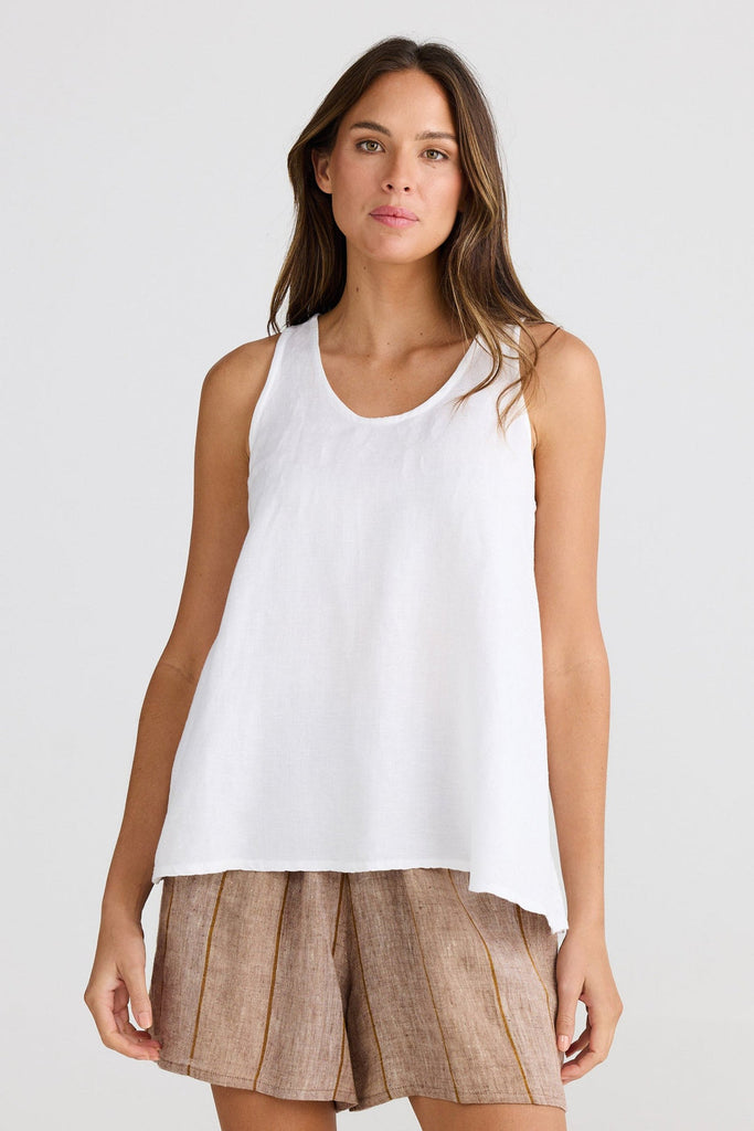 Shanty SH24219-1 Livorno White Linen Singlet