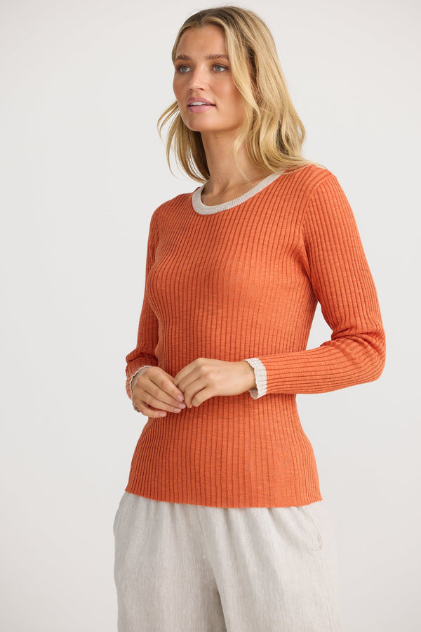 Shanty SH25055-1 Saturn Top Ginger Long Sleeve