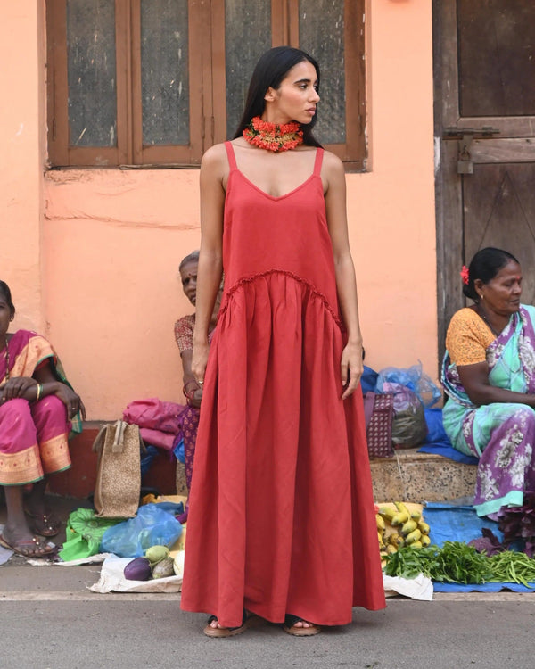 Shanty SH25123-1 Limone Dress Cherry Linen Blend