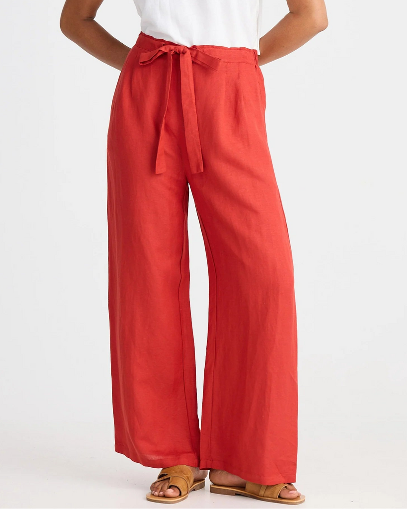 Shanty SH25161-1 Dickens Pants Cherry Linen Blend