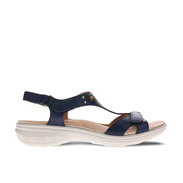 Revere Santa Monica Blue French Leather Wide Fit Sandal