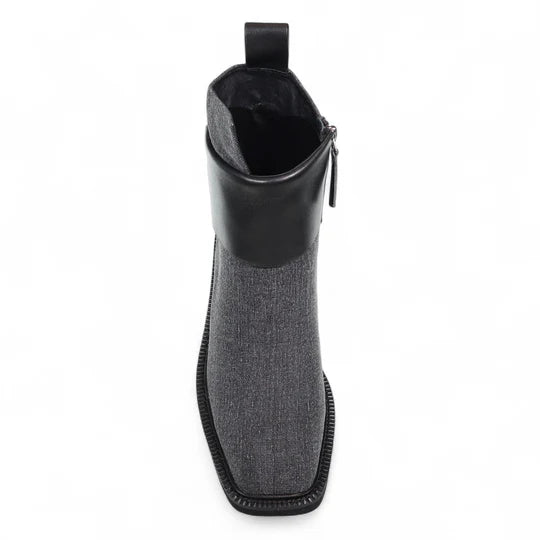 Minx Sasher Black Denim Combo Ankle Boot
