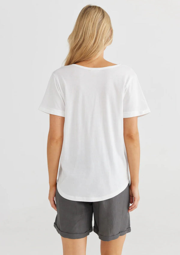 Shanty SH24286-1 Kasai White Wash Short Sleeve Tee