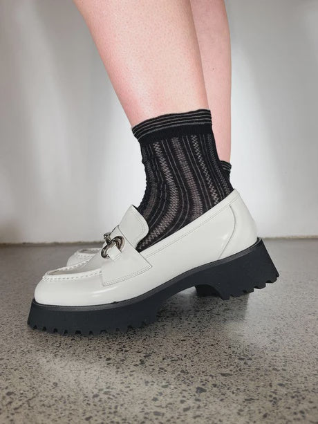Minx Short Friil Black/Grey Socks