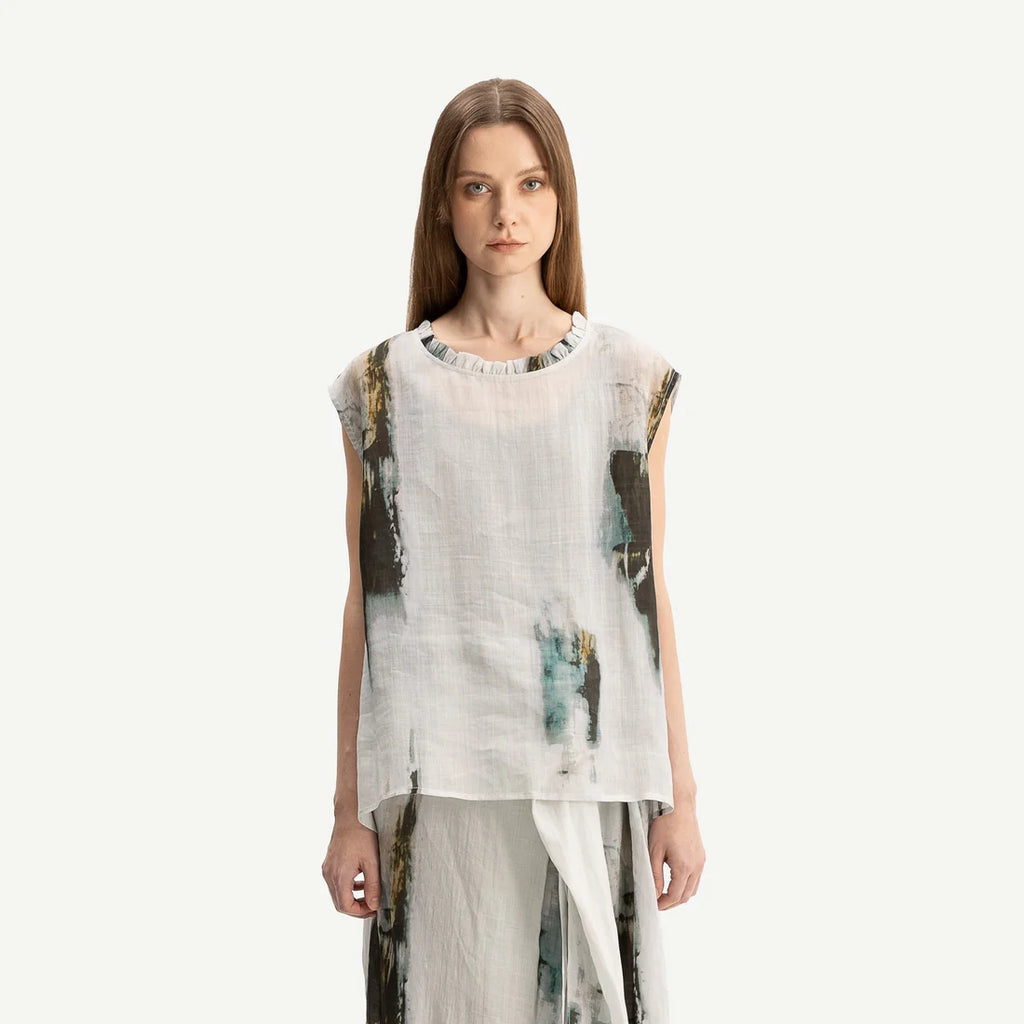 Bone & Arrow Castlia Top Print