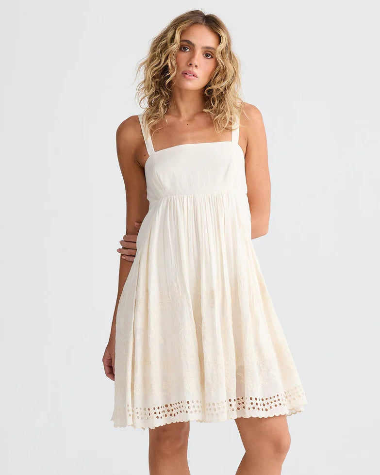 Talisman TA25297-1 Goddess Mini Dress Off White