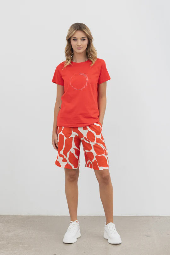 X.LAB Timer Tee Red/White Print