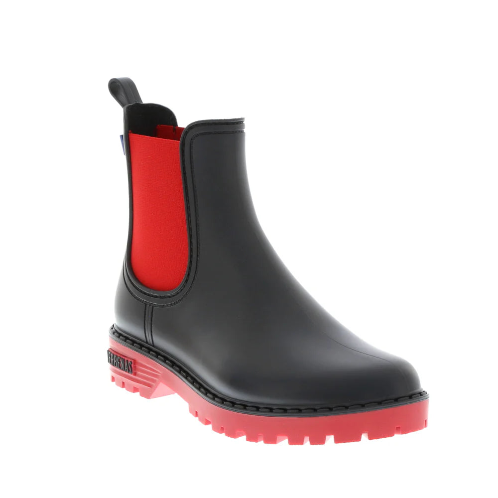 Verbenas Negro/Rojo Ankle Boots