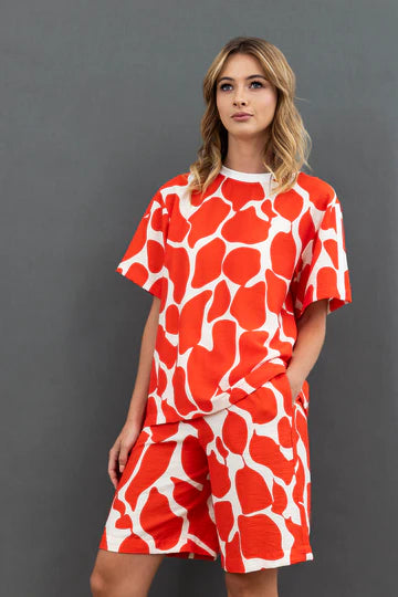 X.LAB Stop Motion Top Red Print