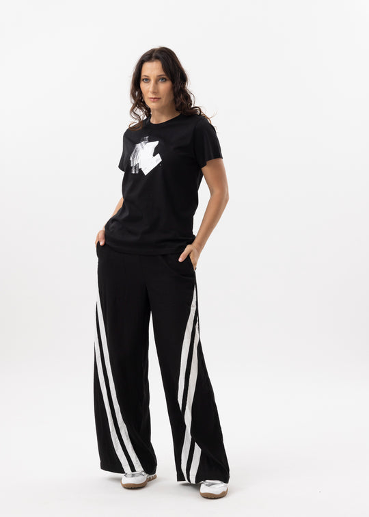 X LAB Sunset Echoes Tee Cotton Black/ White