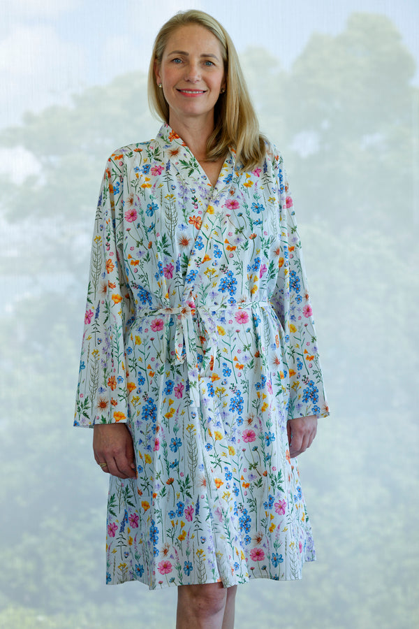 Carmen Kristen Wild Blooms Cotton Dressing Gown