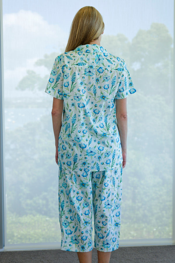 Carmen Kirstein Summer Shirt Blue Daisy
