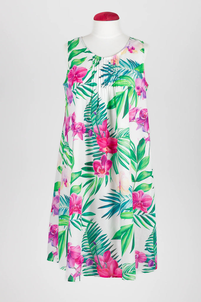 Carmen Kirstein Countess Tropical Orchid Cotton Nightwear
