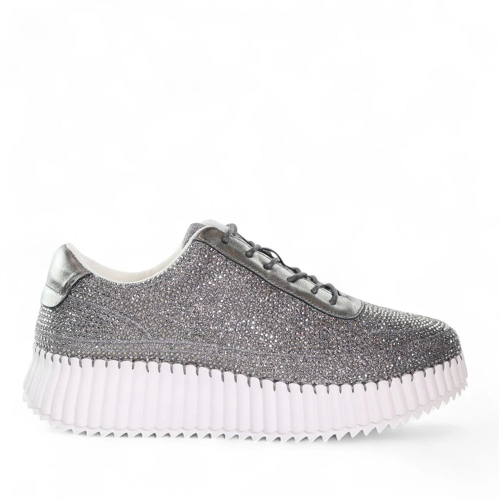Minx Yaya Sparkle Silver/Pewter Sneaker