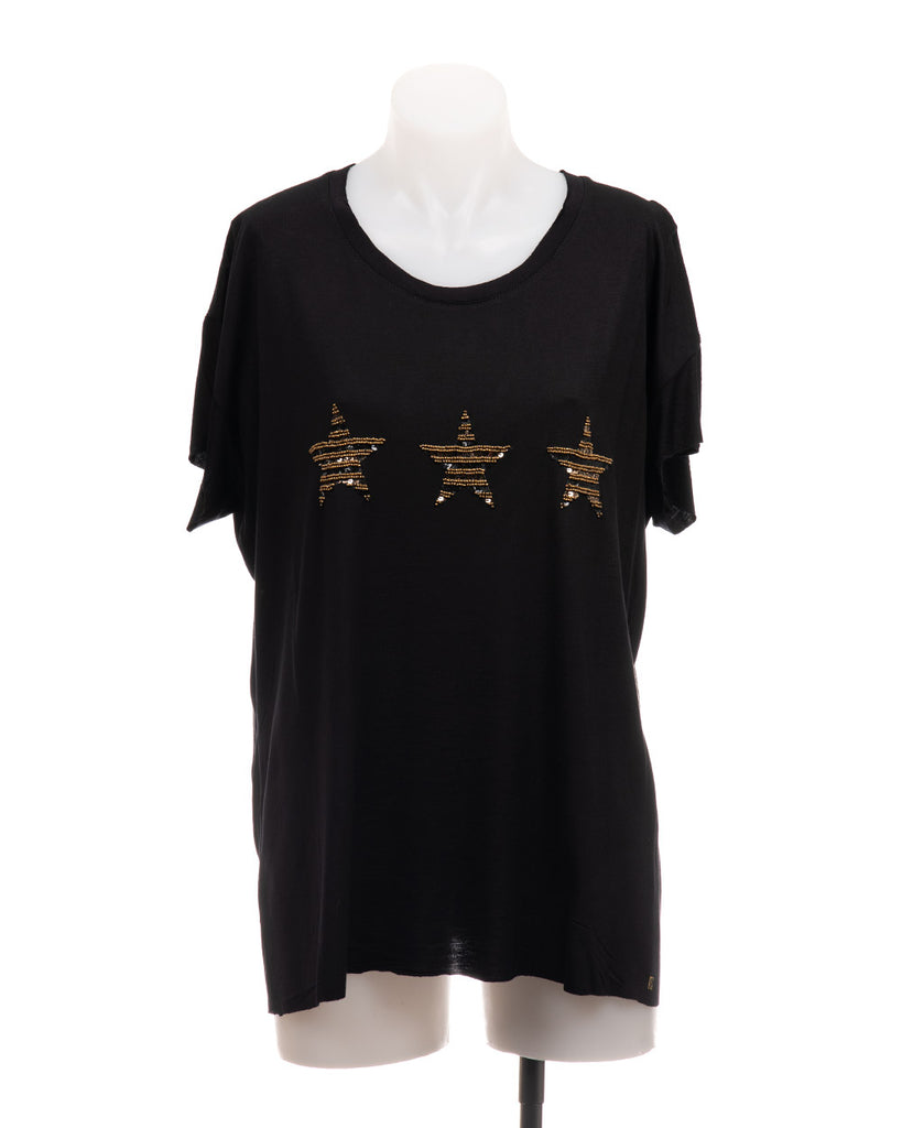 Adine Studio Tri Star T Shirt Black
