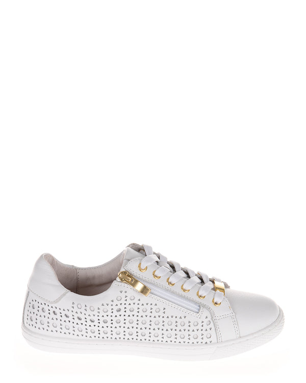 Alfie & Evie Samson White Leather Sneaker