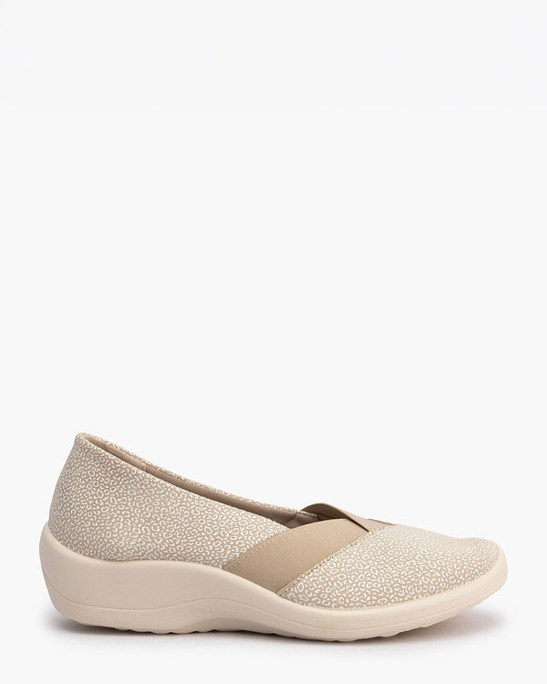 Arcopedico Acadia Sahara Bone Slip On Wide Fit