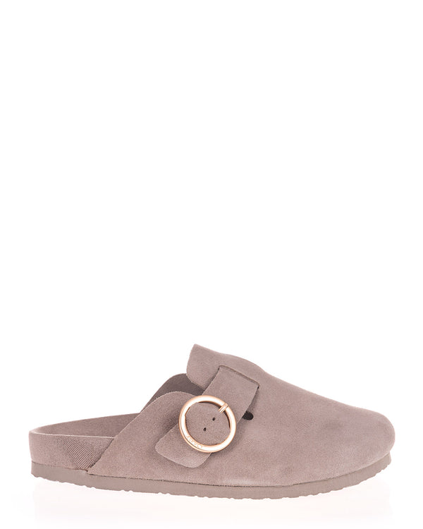 ASFVLT Flair 09 Taupe Suede Birkenstock Mule
