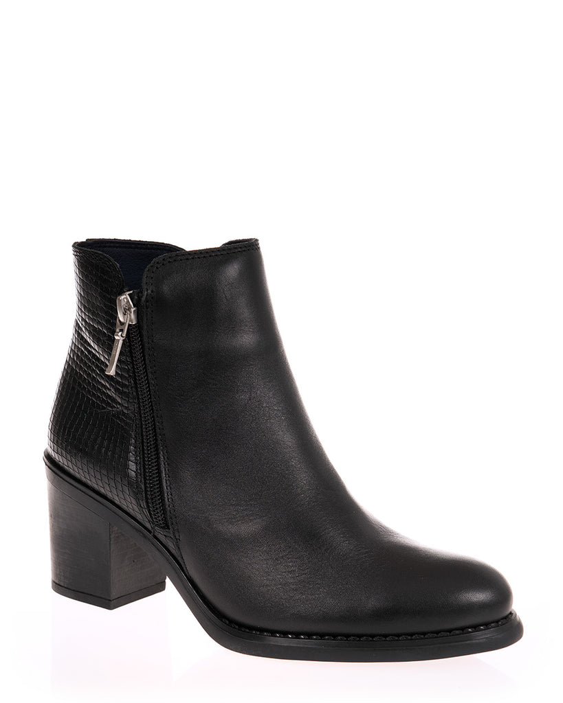 Baerchi 40184 Megan Black Leather Ankle Boot