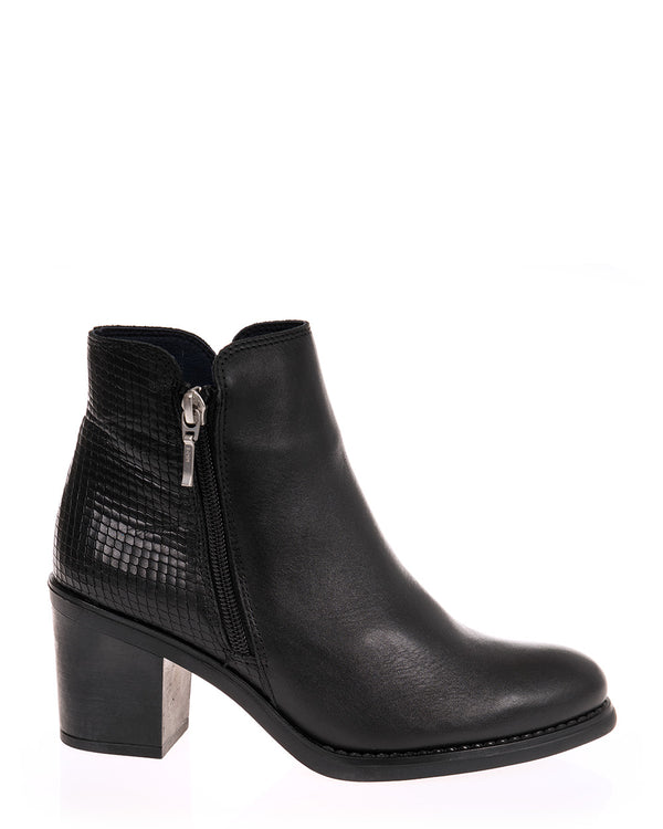 Baerchi 40184 Megan Black Leather Ankle Boot